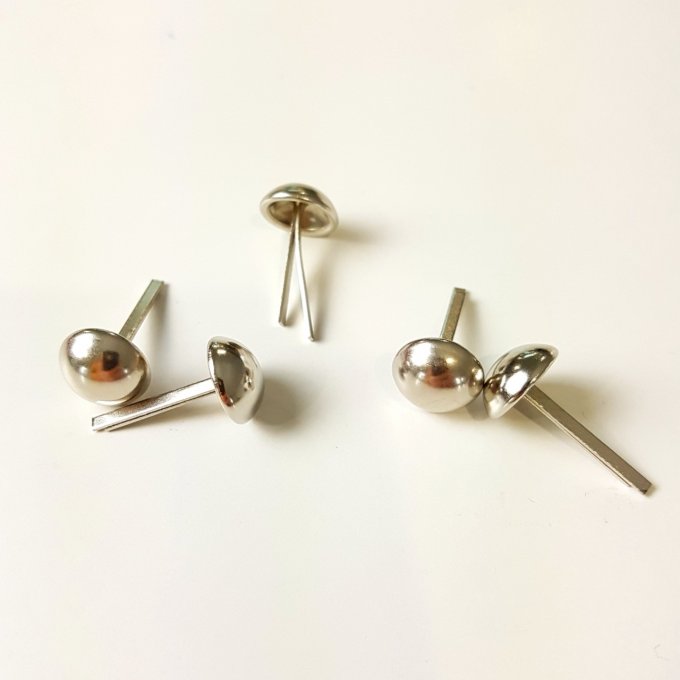 Lot de 5 pieds de sac nickelés