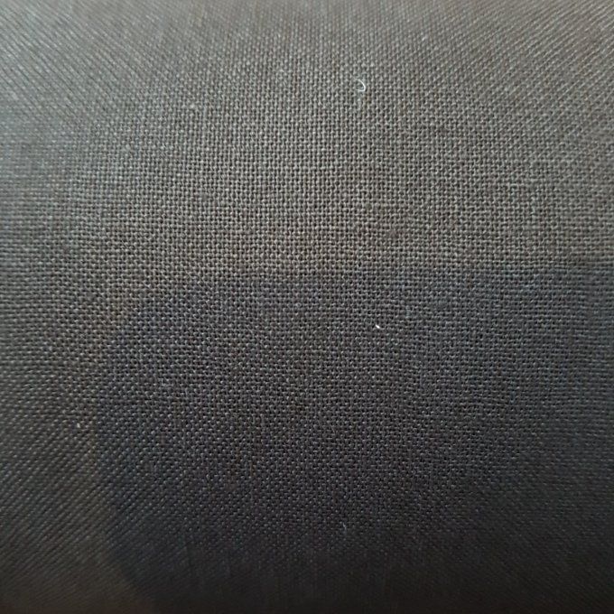 Percale noire unie