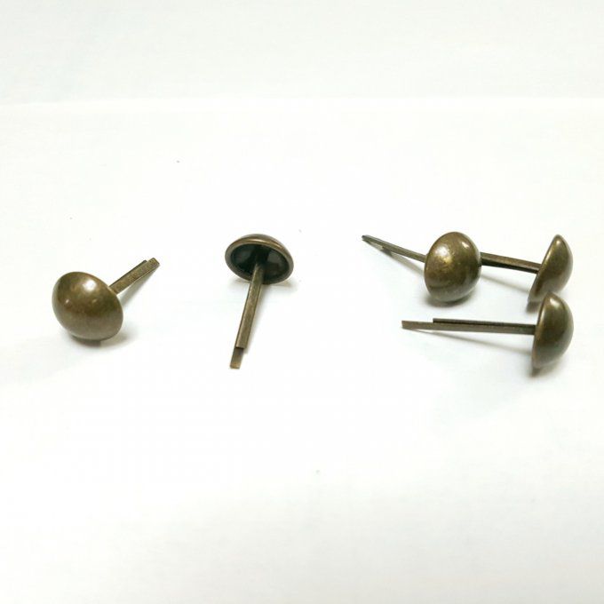 Lot de 5 pieds de sac laiton vielli